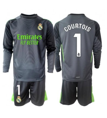 Real Madrid Thibaut Courtois #1 Målvakt Tredje Kläder Barn 2025-26 Långärmad (+ Korta byxor)